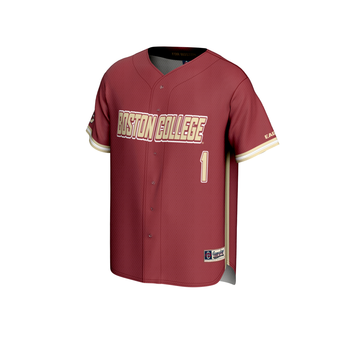 #1 Boston College Eagles GameDay Greats Lightweight Baseball Fashion Jersey – Maroon