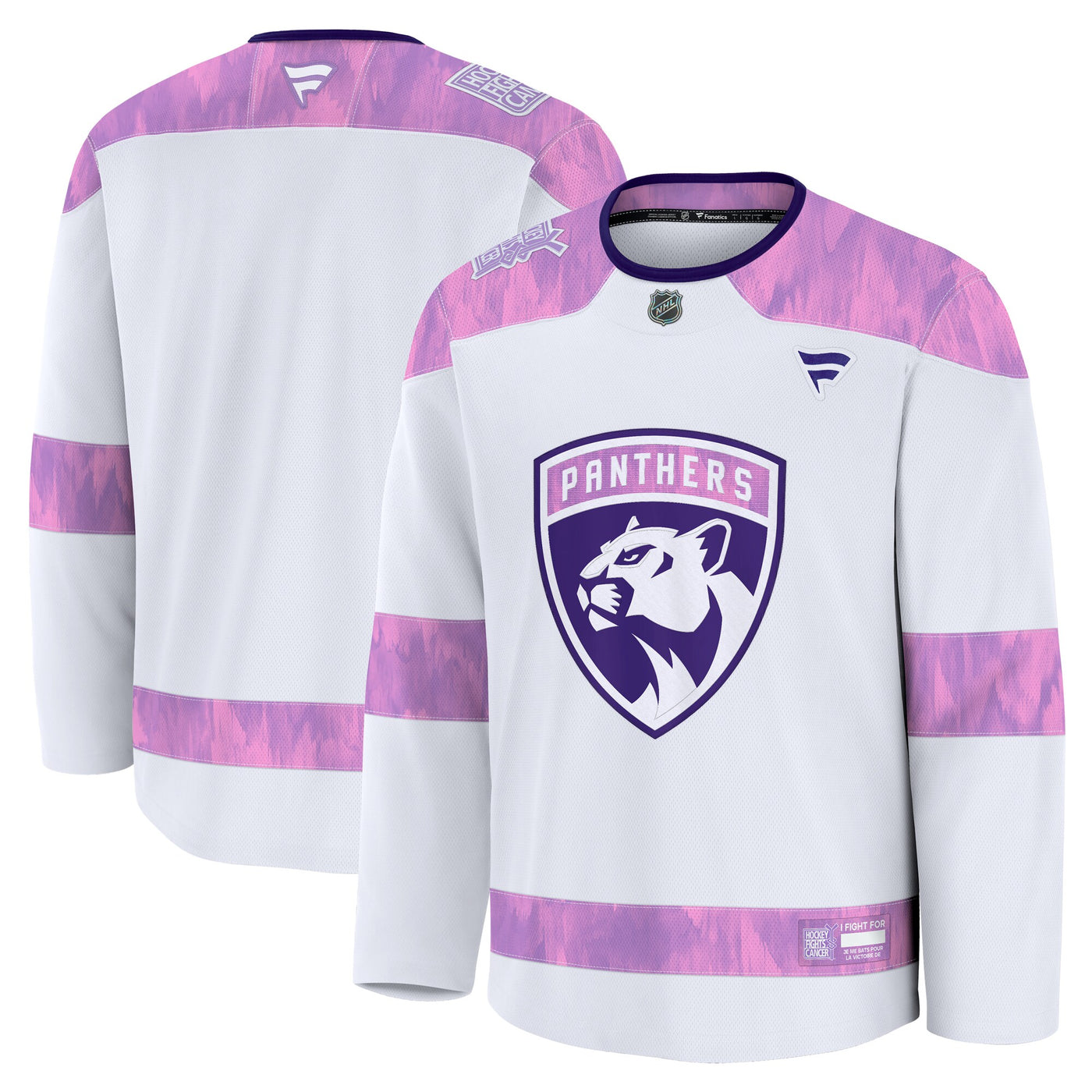 Florida Panthers Fanatics White 2024 Hockey Fights Cancer Practice Jersey