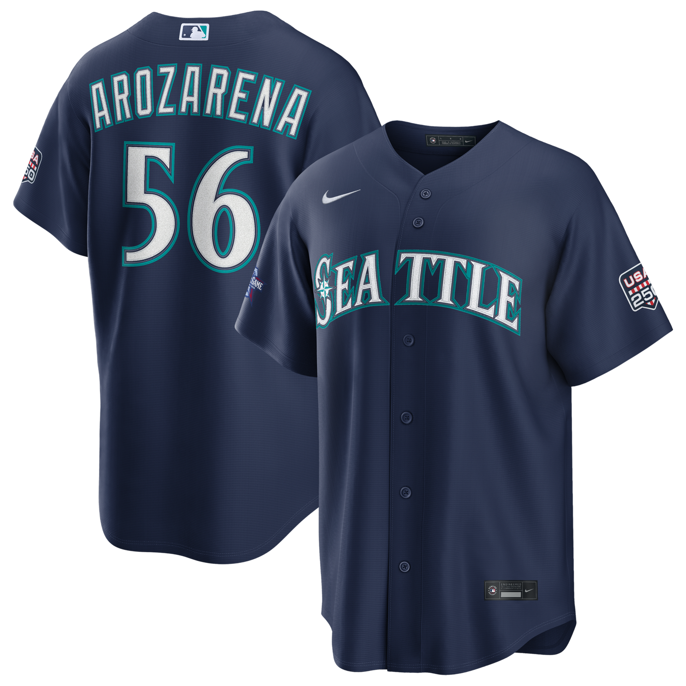 2026 All-Star Game Seattle Mariners Randy Arozarena Nike Navy Replica Jersey