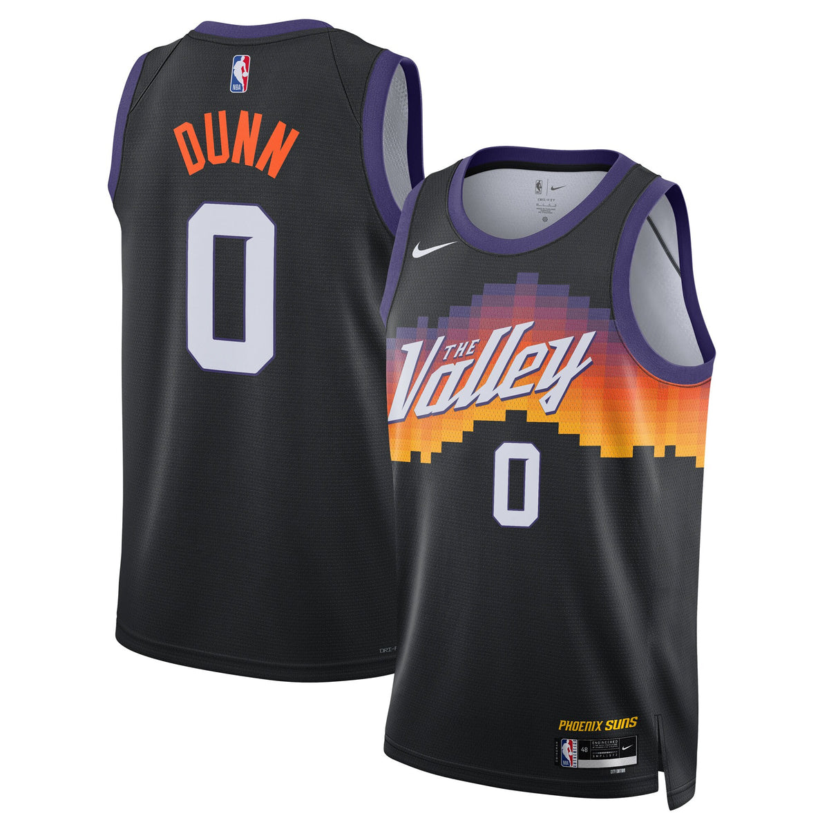 Phoenix Suns 2025/26 City Edition Swingman Jersey - Black - Ryan Dunn -