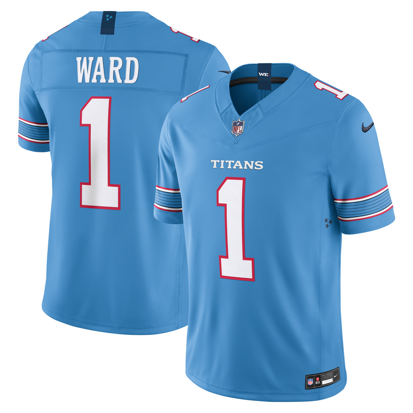 Tennessee Titans Cameron Ward Nike Light Blue Team Vapor F.U.S.E. Stitched Limited Jersey