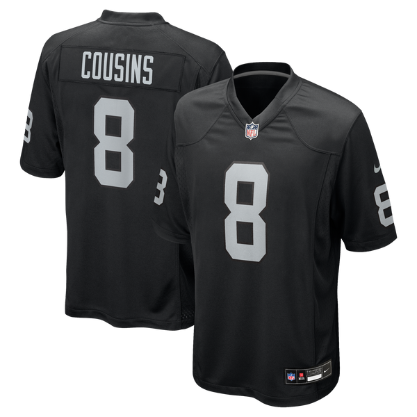Las Vegas Raiders Kirk Cousins Nike Black Team Game Jersey