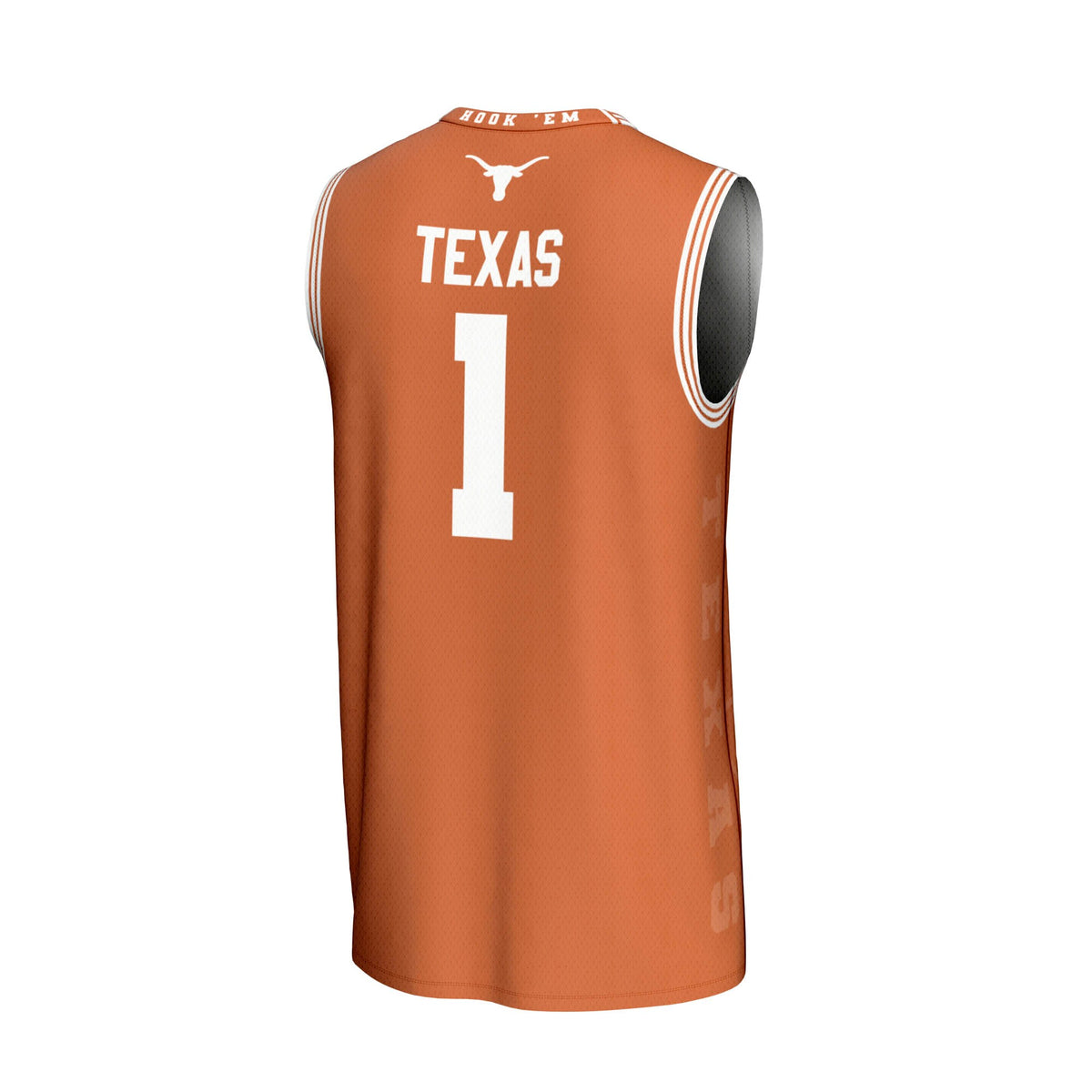 #1 Texas Longhorns GameDay Greats Lightweight Icon Print Basketball Jersey - Texas Orange