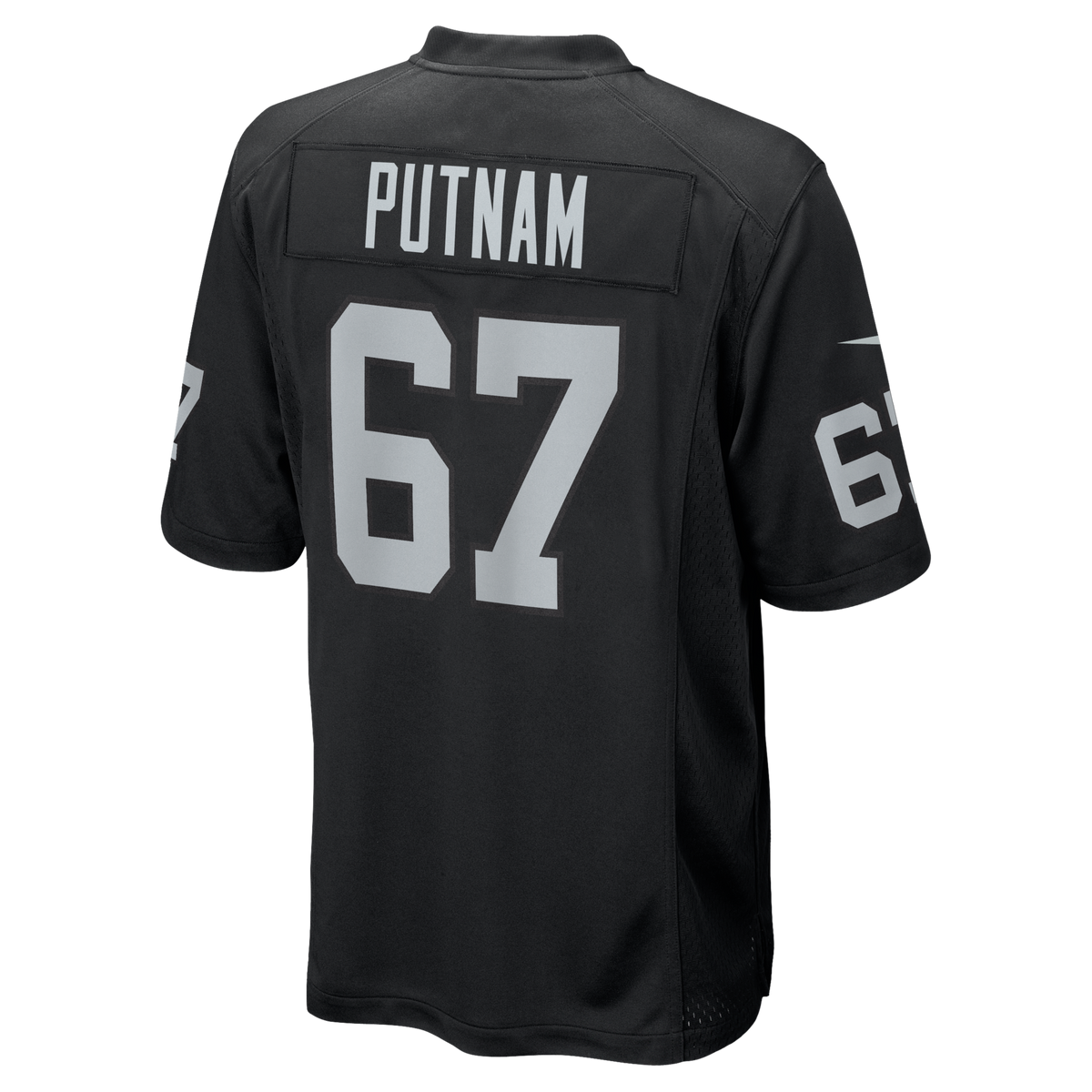 Las Vegas Raiders Will Putnam Black Team Game Jersey