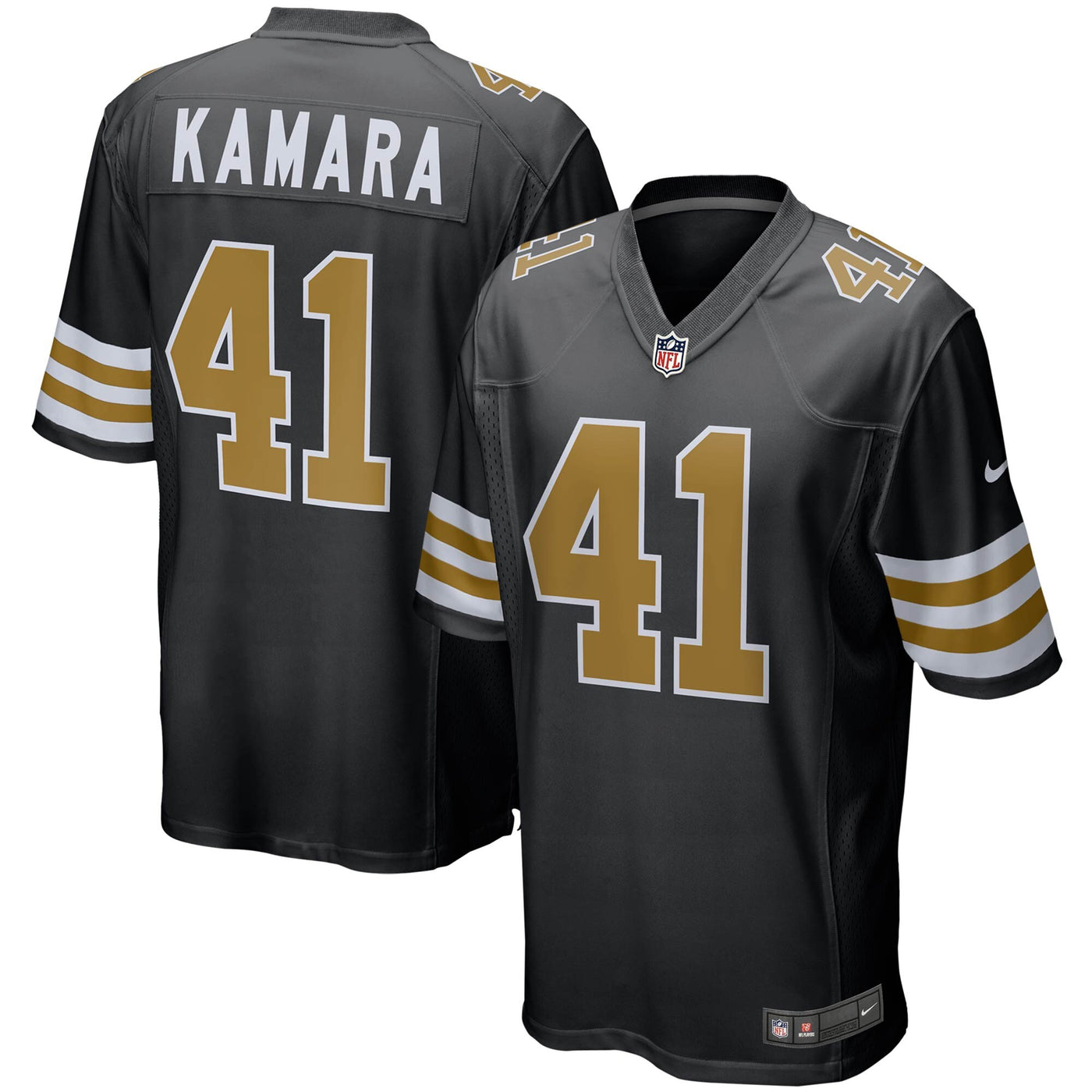 New Orleans Saints Alvin Kamara Nike Black Alternate Game Jersey
