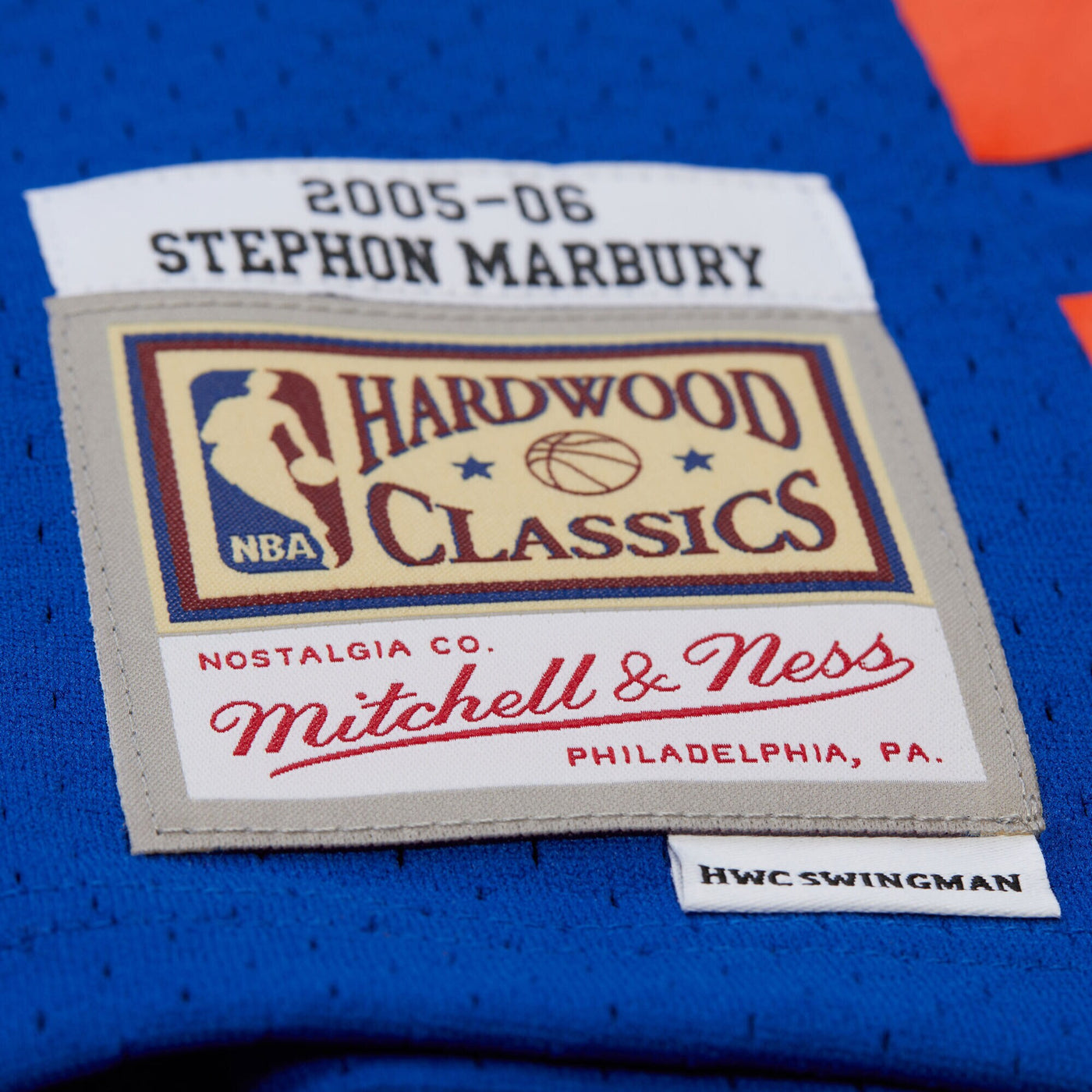 Mitchell & Ness Stephon Marbury Blue New York Knicks 2005/06 Hardwood Classics Swingman Jersey