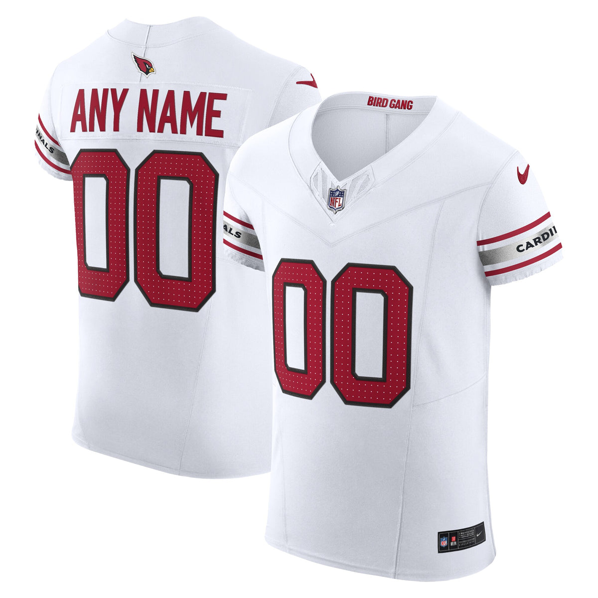 Arizona Cardinals White Vapor F.U.S.E. Elite Custom Jersey