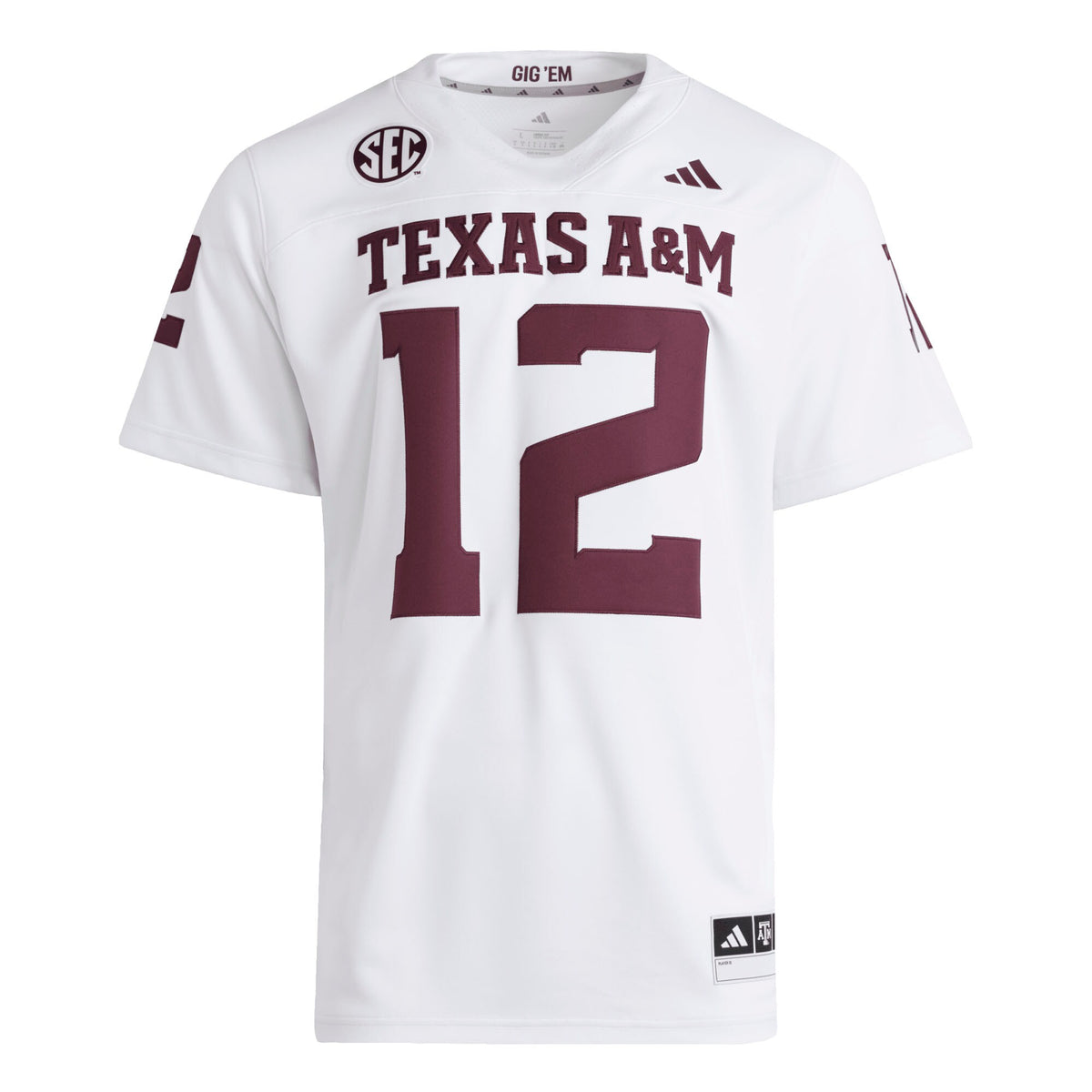 #12 Texas A&M Aggies Premier Jersey - White