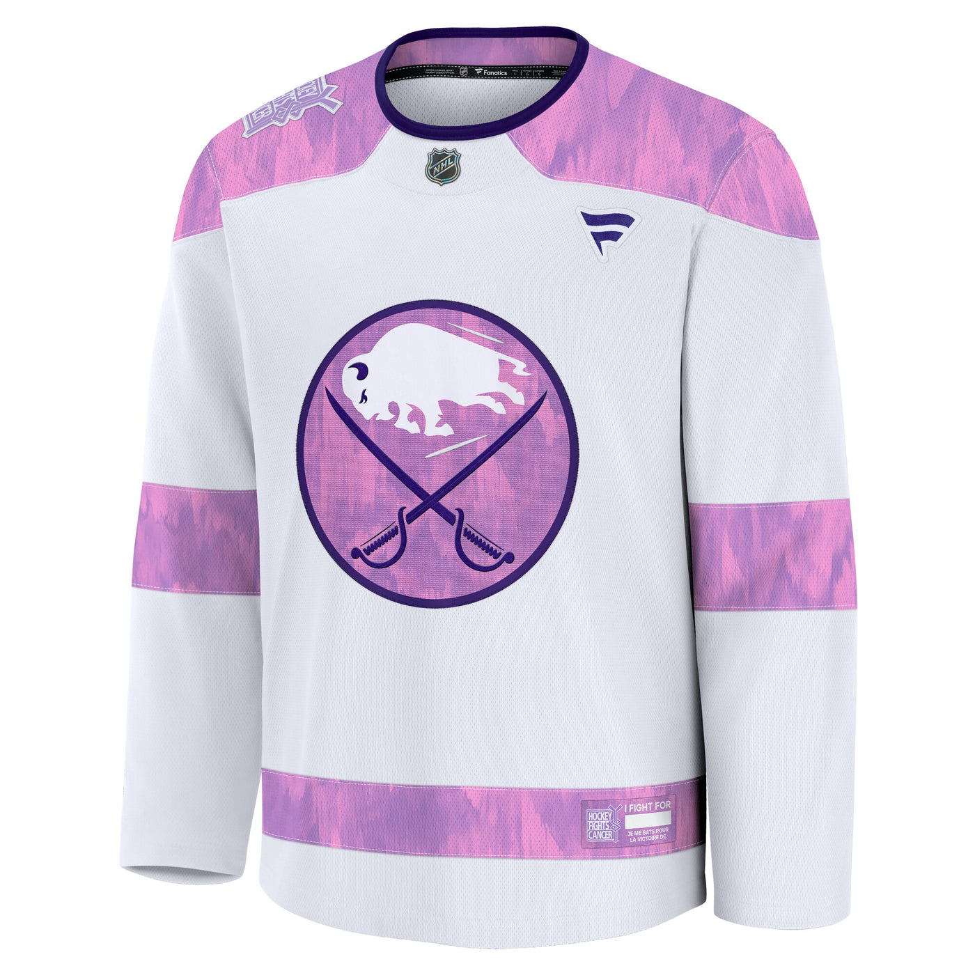 Buffalo Sabres Fanatics White 2024 Hockey Fights Cancer Practice Jersey