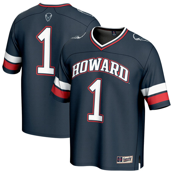 GameDay Greats #1 Navy Howard Bison Collegiate Football Fashion Jersey