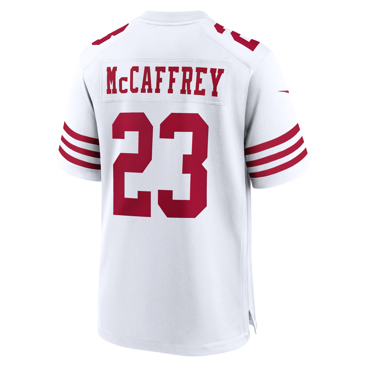San Francisco 49ers Christian McCaffrey White 80th Anniversary Game Jersey