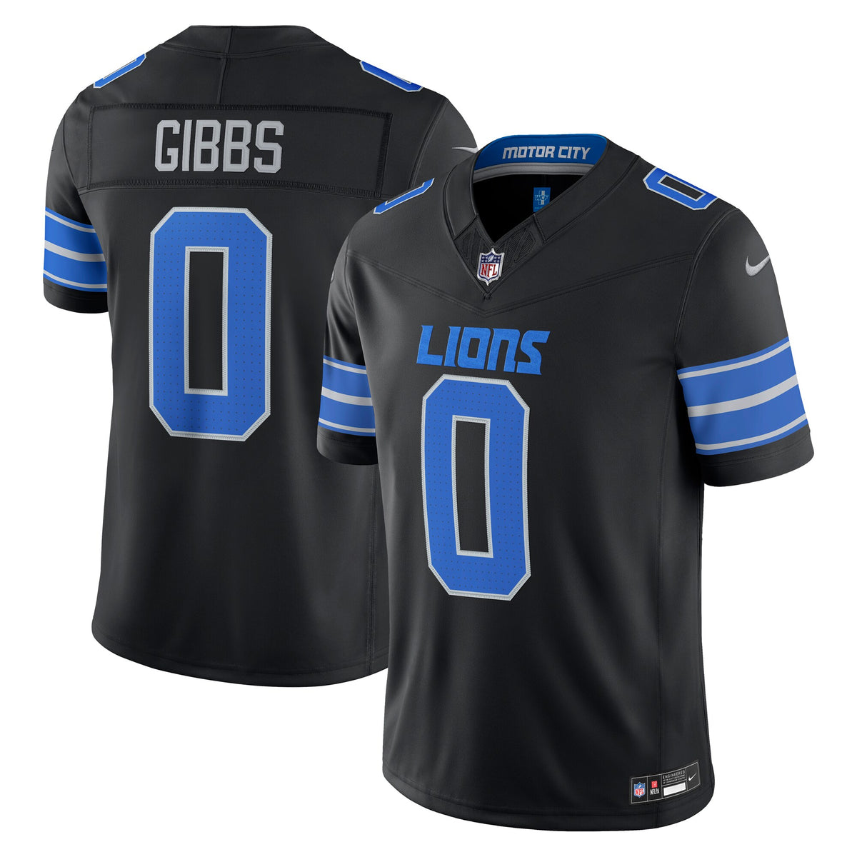 Detroit Lions Jahmyr Gibbs Black Alternate Vapor F.U.S.E. Stitched Limited Jersey