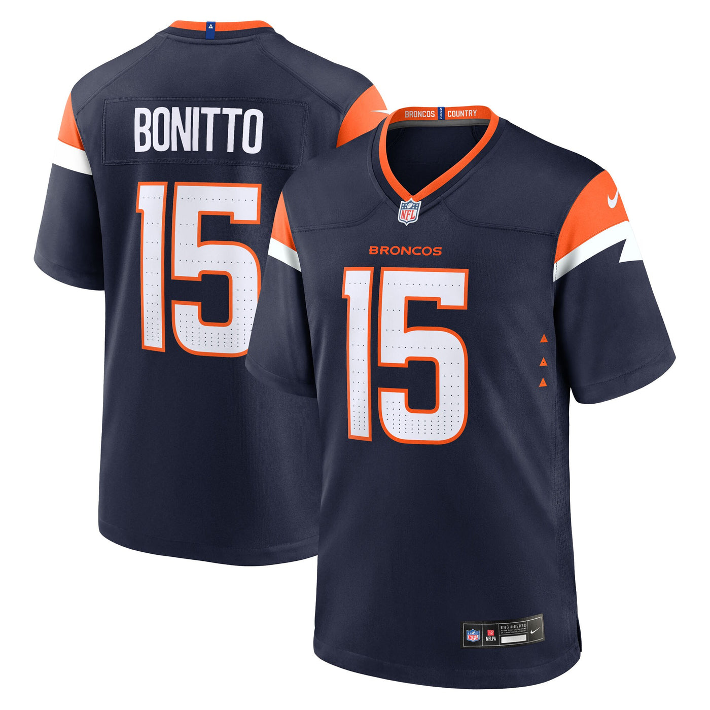 Denver Broncos Nik Bonitto Nike Navy Alternate Game Jersey