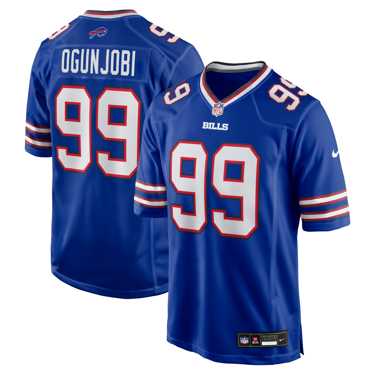 Buffalo Bills Larry Ogunjobi Royal Team Game Jersey