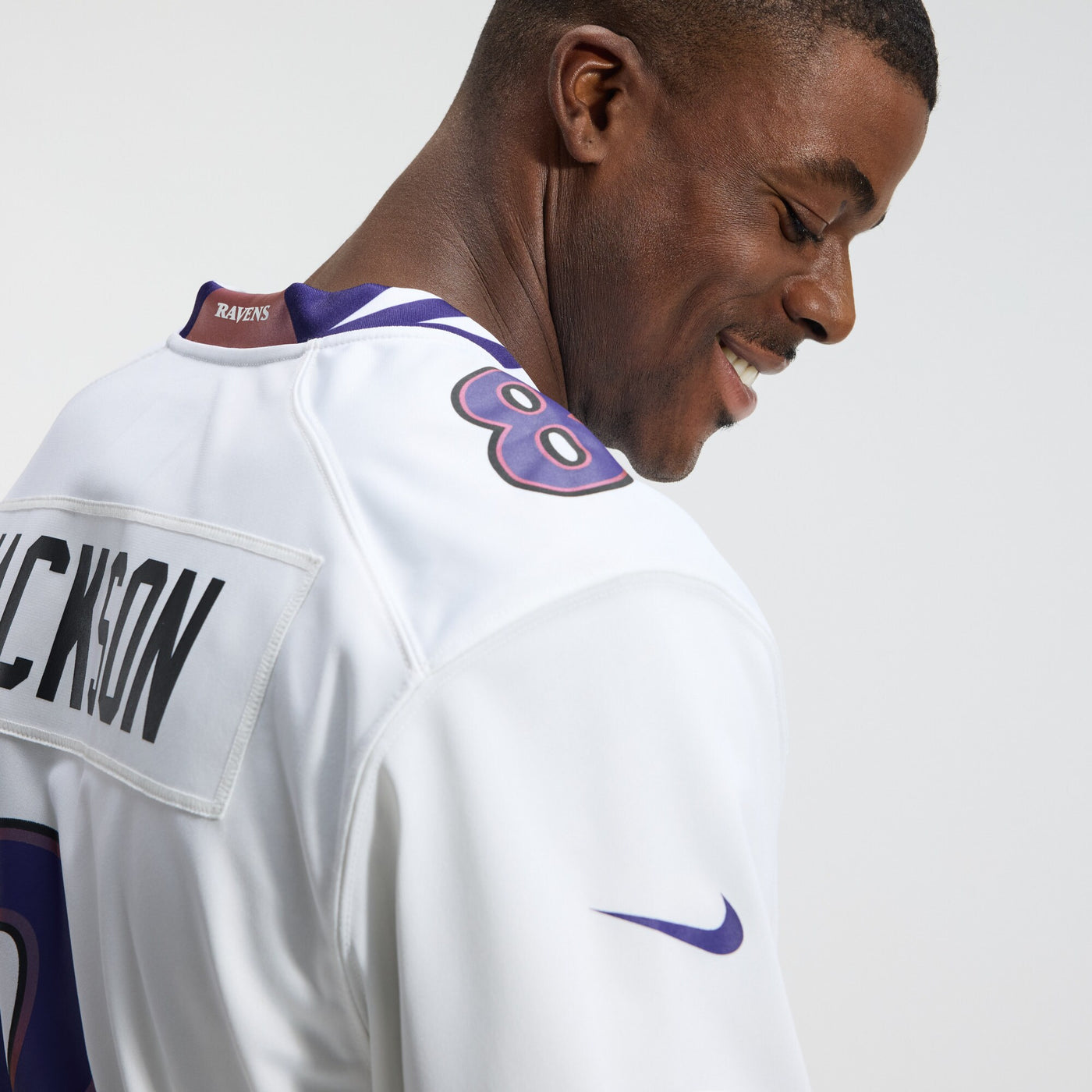 Baltimore Ravens Lamar Jackson Nike White Game Jersey