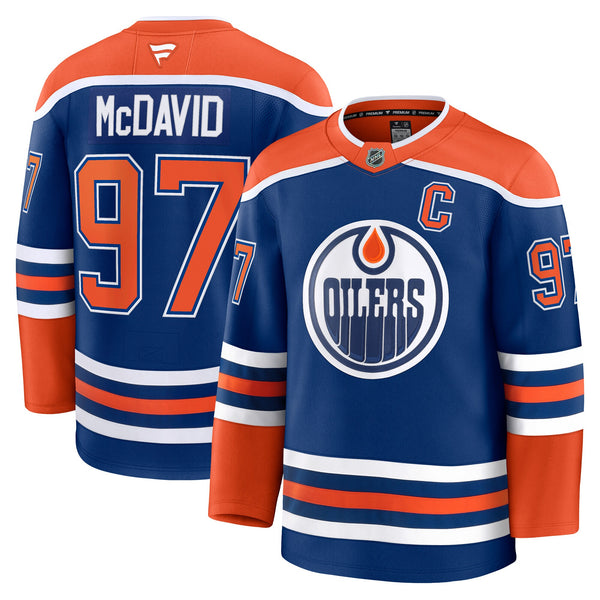 Edmonton Oilers Connor McDavid Fanatics Royal Home Premium Jersey