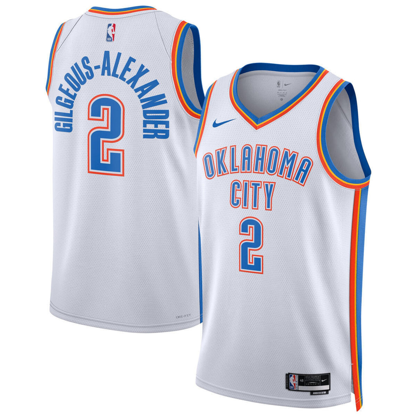 Oklahoma City Thunder Nike Association Swingman Jersey - Gilgeous-Alexander