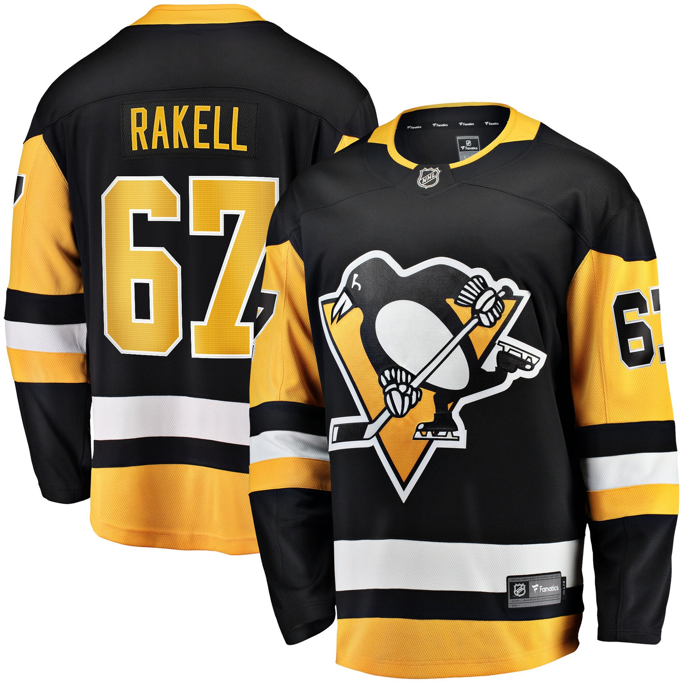 Pittsburgh Penguins Rickard Rakell Fanatics Black Home Breakaway Player Jersey