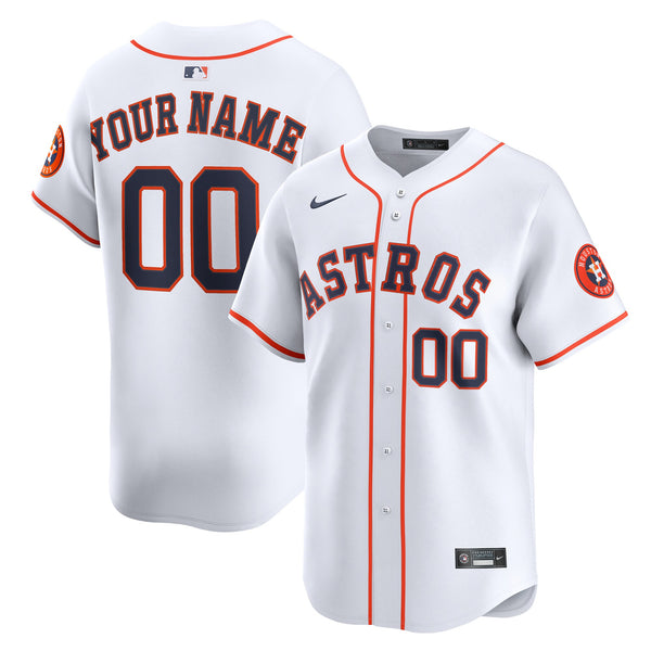 Houston Astros White Home Limited Custom Jersey