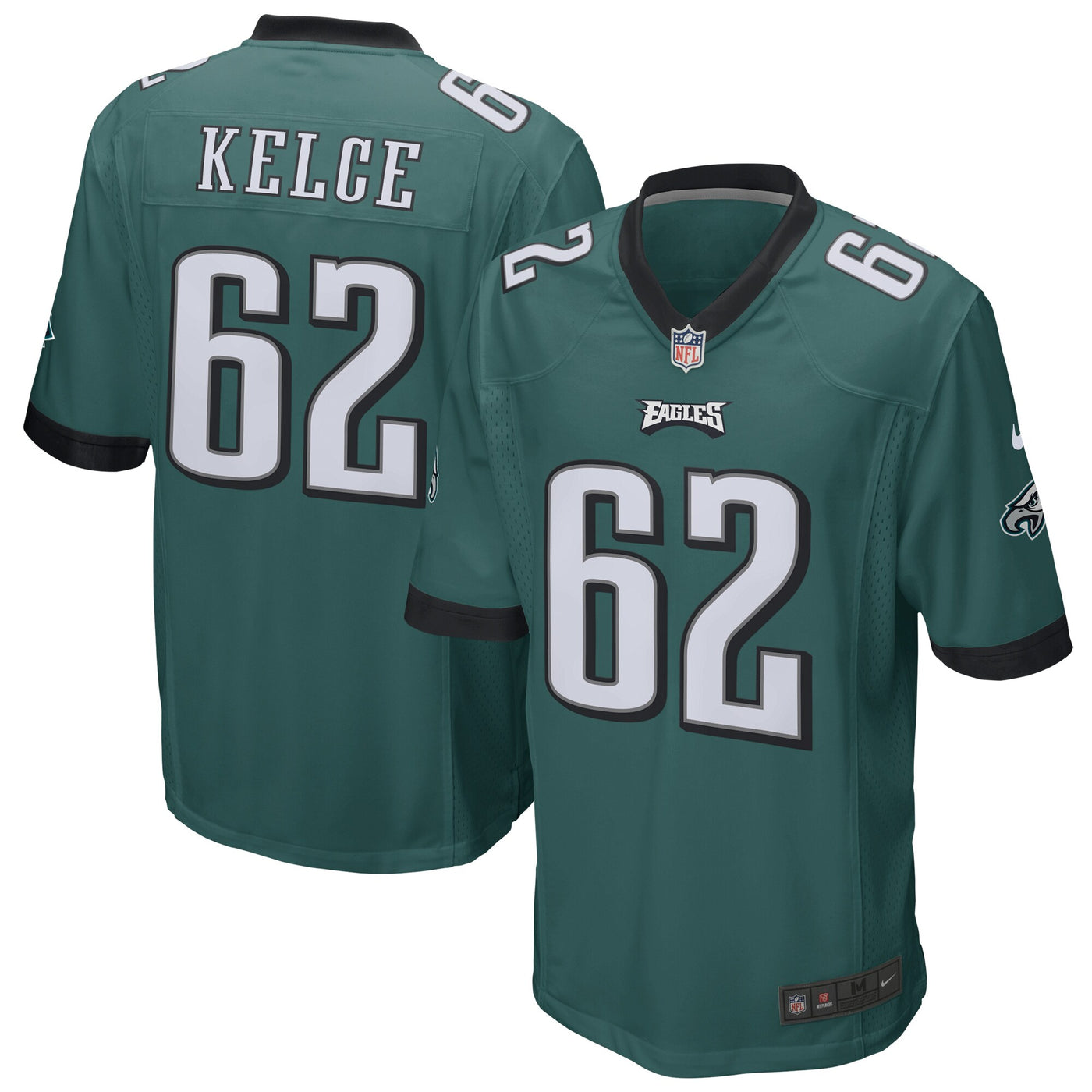 Philadelphia Eagles Jason Kelce Nike Midnight Green Game Jersey