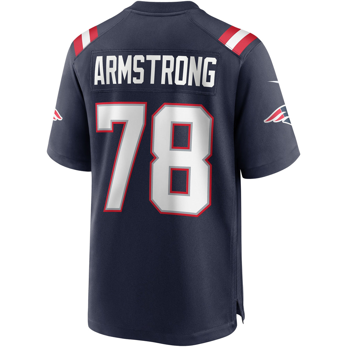 New England Patriots Bruce Armstrong Navy Game Retired Player Jersey