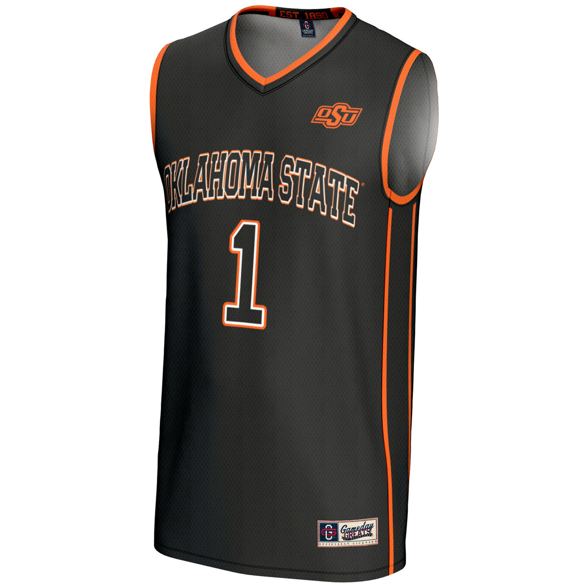 #1 Oklahoma State Cowboys GameDay Greats Lightweight Basketball Jersey - Black