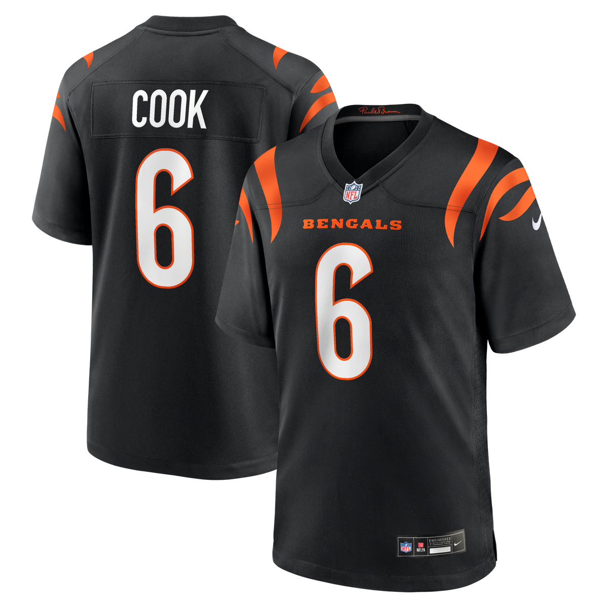 Cincinnati Bengals Bryan Cook Black Team Game Jersey