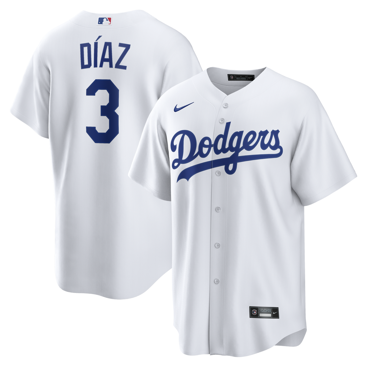 Los Angeles Dodgers Edwin Díaz White Home Replica Jersey
