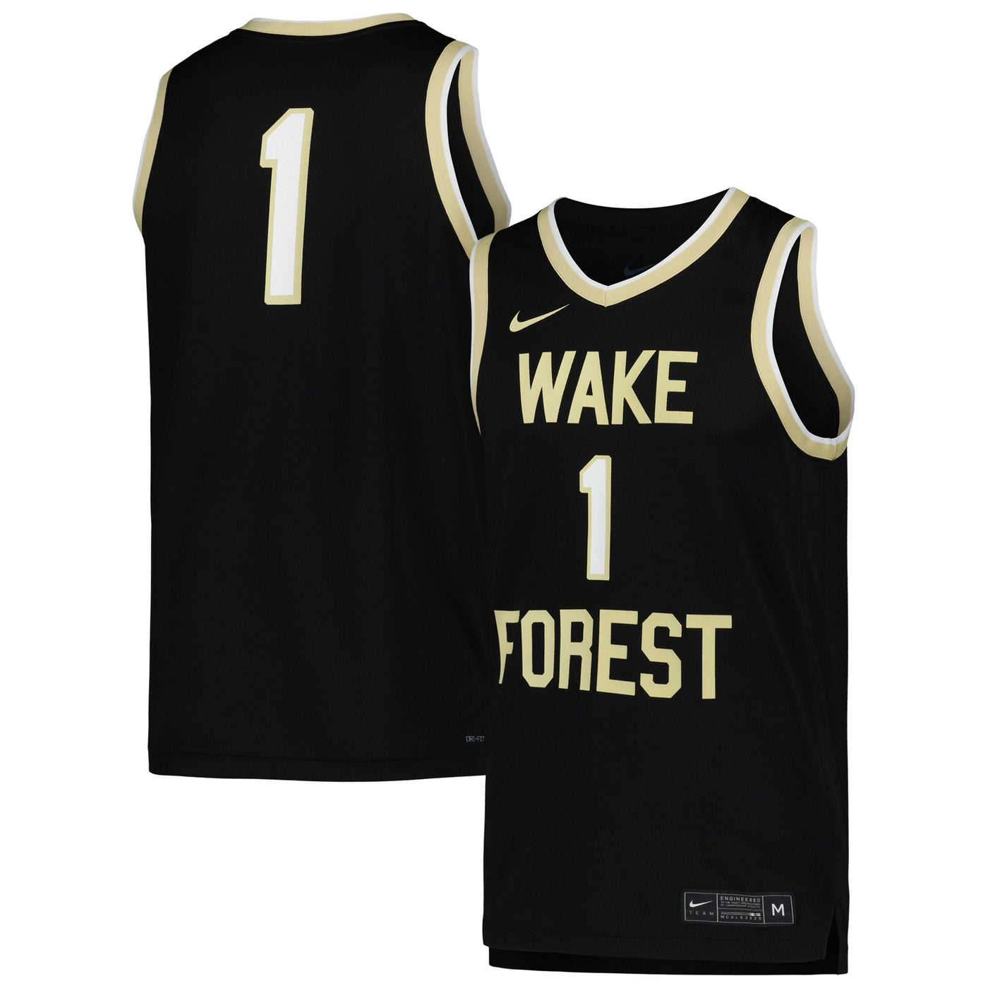 Nike Black Wake Forest Demon Deacons Replica Basketball Jersey