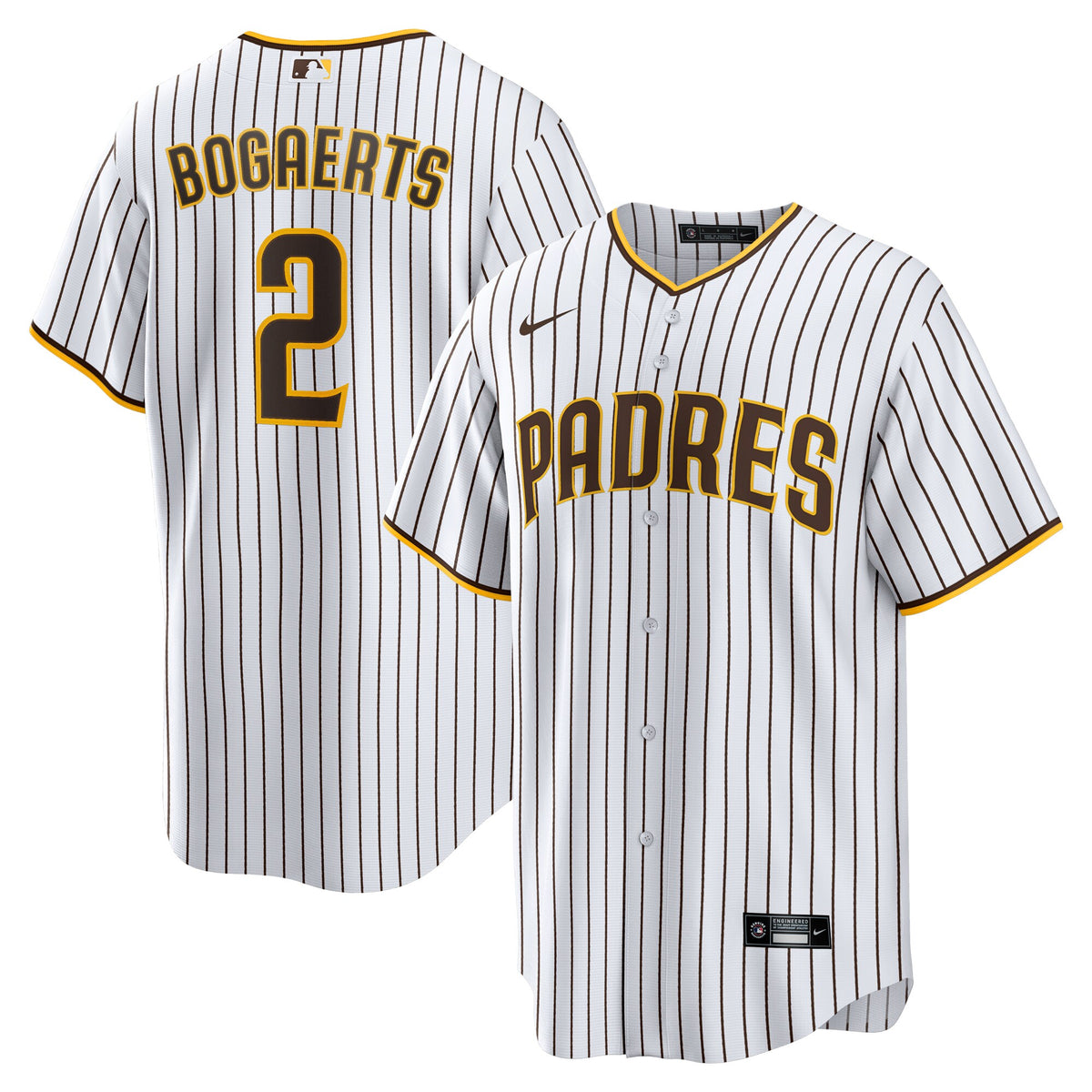 San Diego Padres Xander Bogaerts White/Brown Home Official Replica Player Jersey