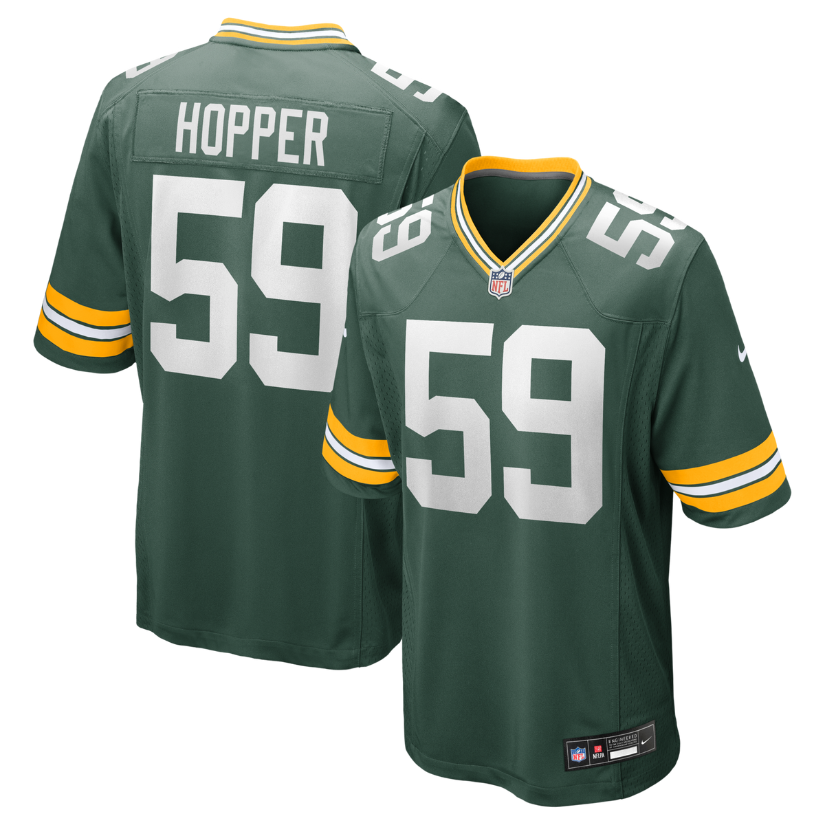 Green Bay Packers Ty'Ron Hopper Green Game Jersey