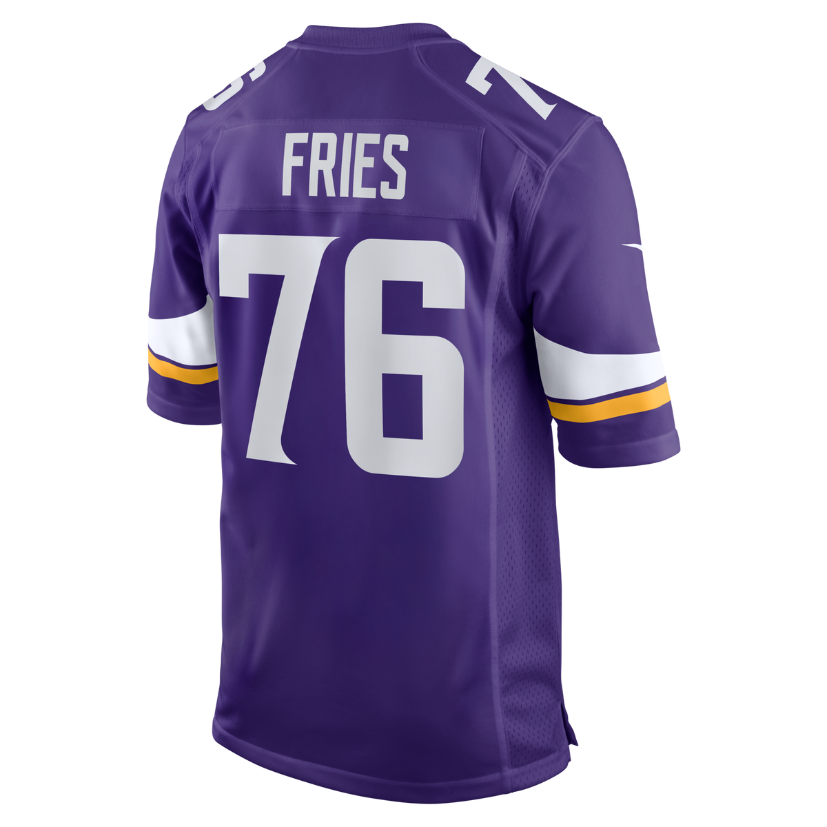 Minnesota Vikings Will Fries Purple Team Game Jersey