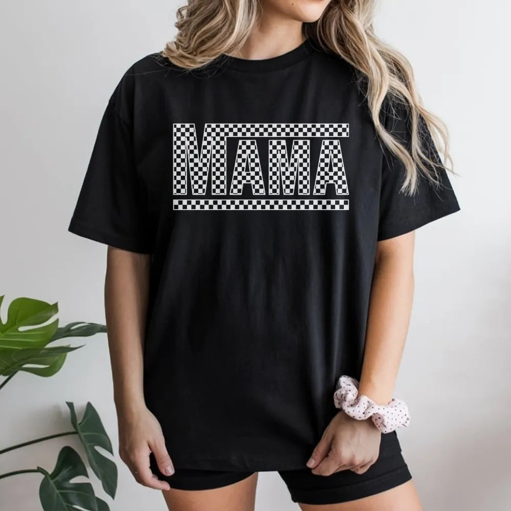 Checkered Mama Sweatshirt | Retro Checkerboard Graphic | Soft Oversized Fit | Mothers Day Gift for Mom