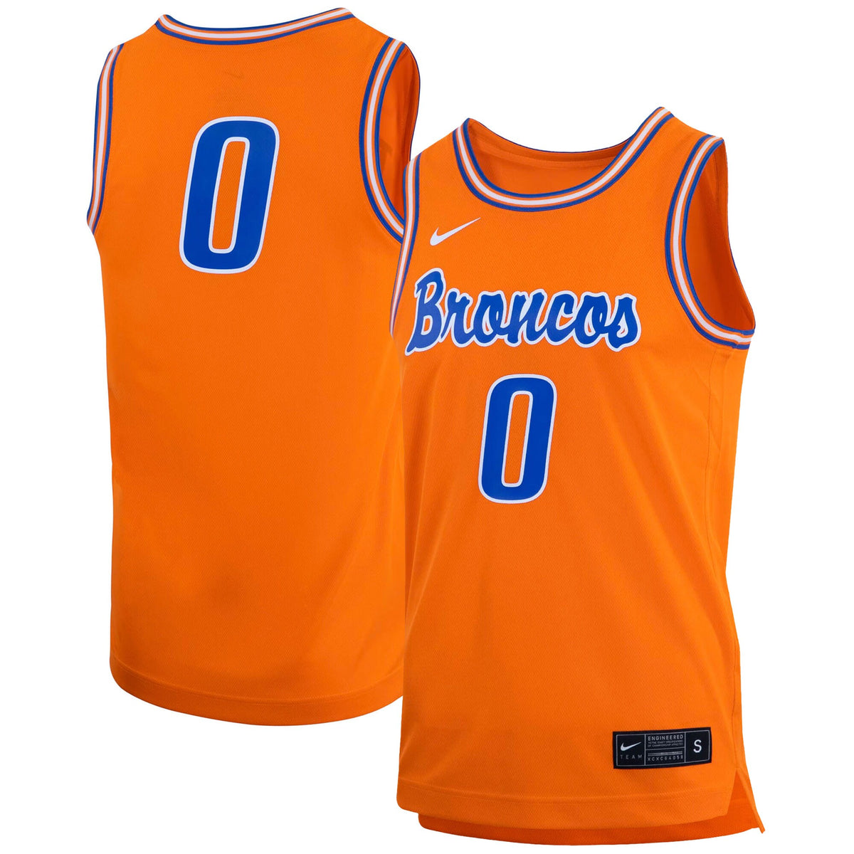 #0 Boise State Broncos Retro Replica Basketball Jersey - Orange