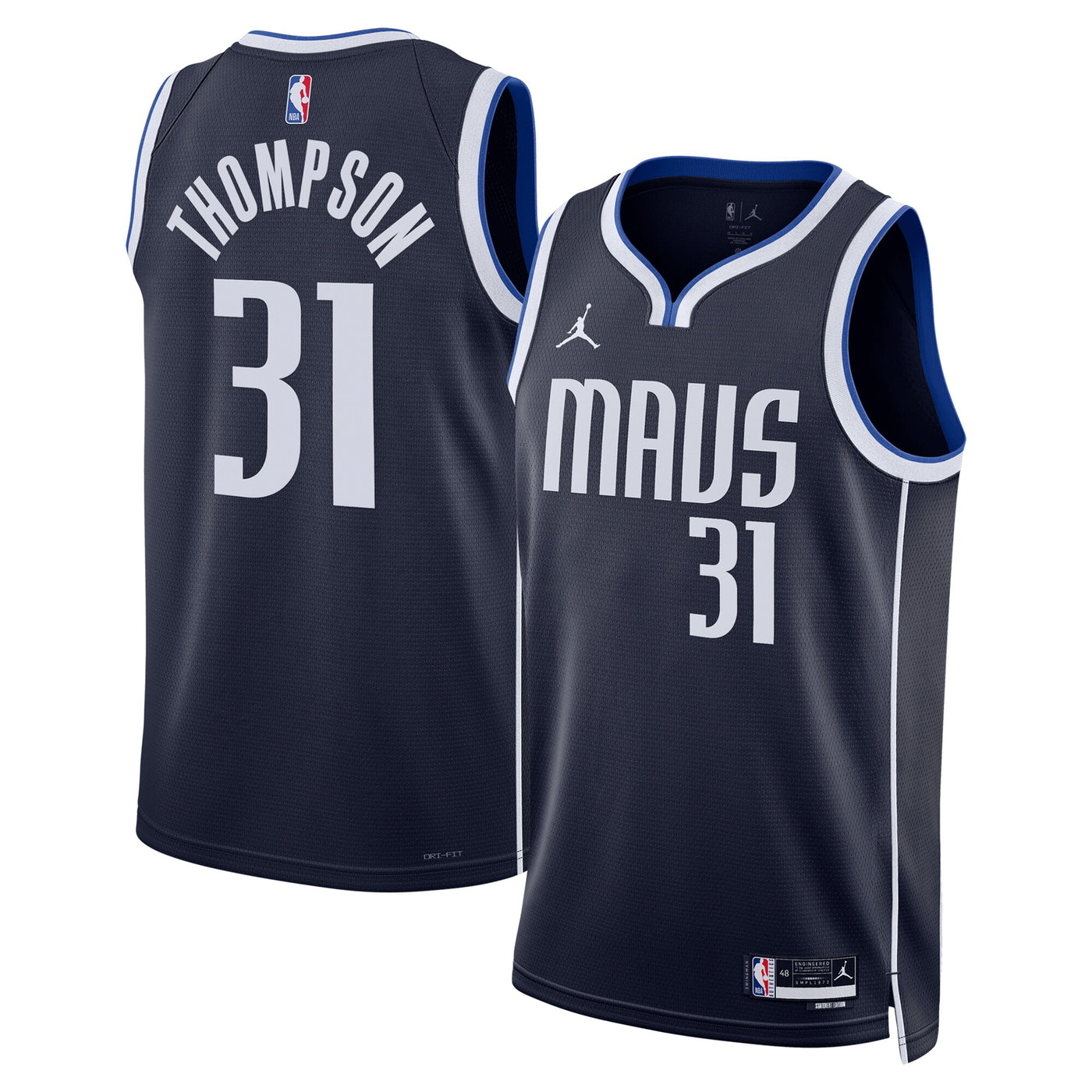 Dallas Mavericks Jordan Brand Statement Edition Swingman Jersey - Navy - Klay Thompson