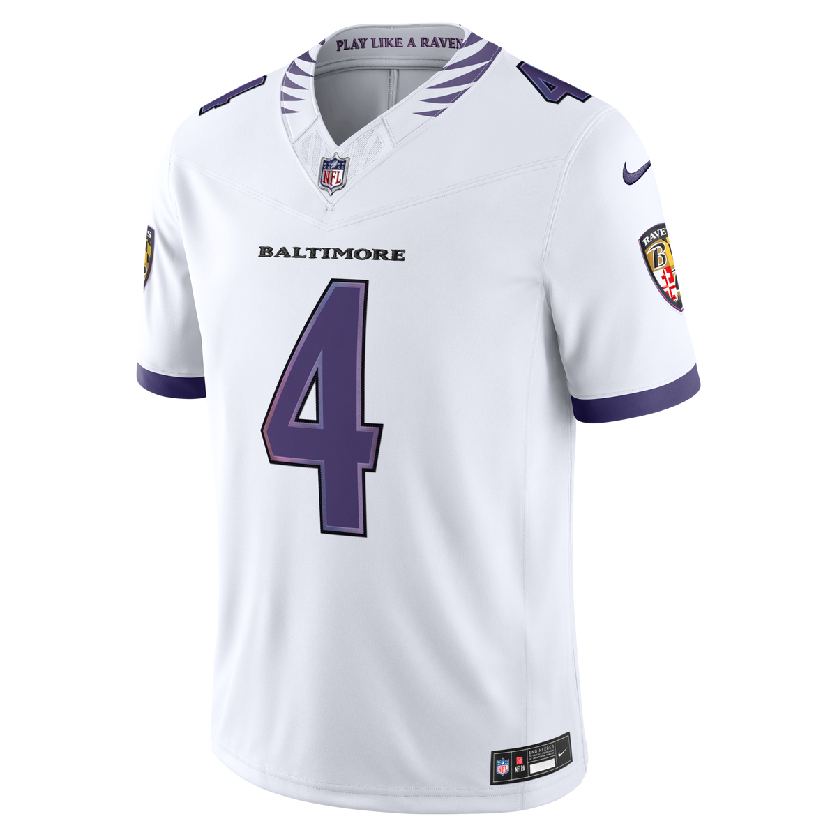 Baltimore Ravens Zay Flowers White Vapor F.U.S.E. Stitched Limited Jersey