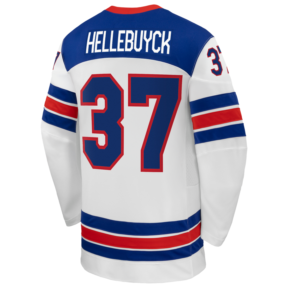 Connor Hellebuyck White US Hockey 2026 Away Replica Jersey
