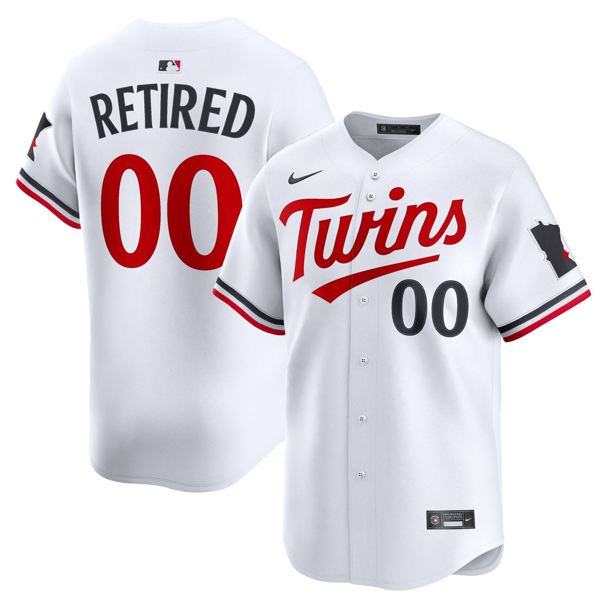 Minnesota Twins White Home Limited Pick-A-Player Retired Roster Jersey