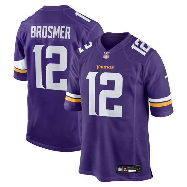 Minnesota Vikings Max Brosmer Purple Team Game Jersey