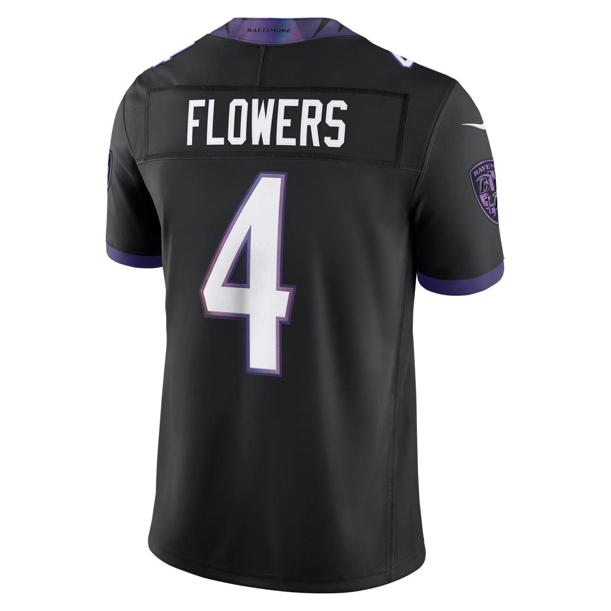 Baltimore Ravens Zay Flowers Black Alternate Alternate Vapor F.U.S.E. Stitched Limited Jersey