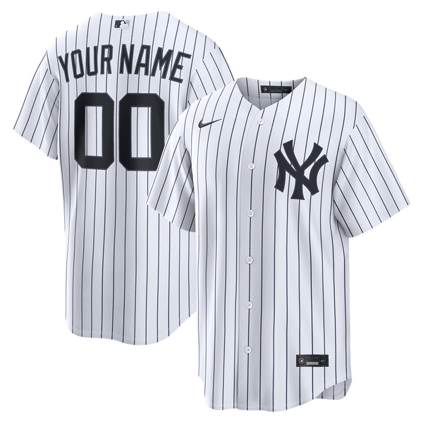 New York Yankees Nike White Home Replica Custom Jersey
