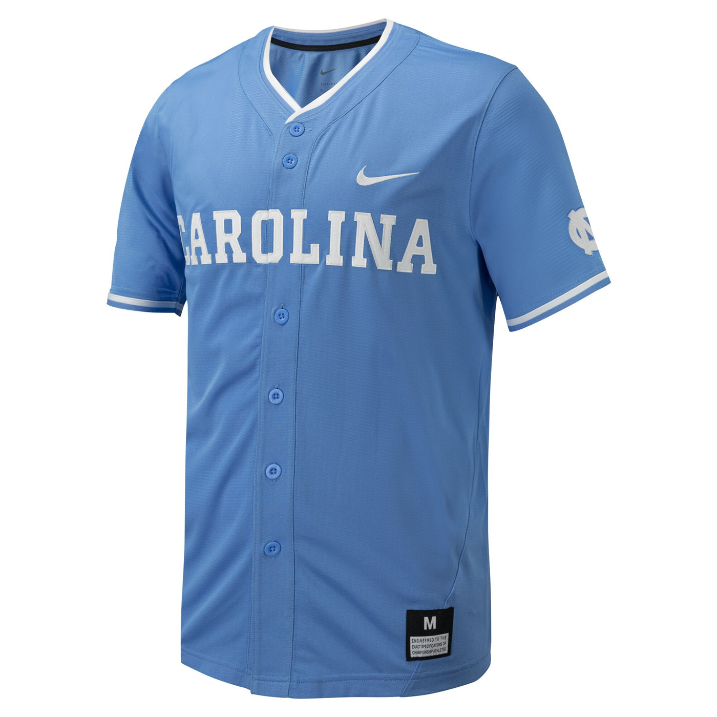 Nike Carolina Blue North Carolina Tar Heels Replica Full-Button Baseball Jersey