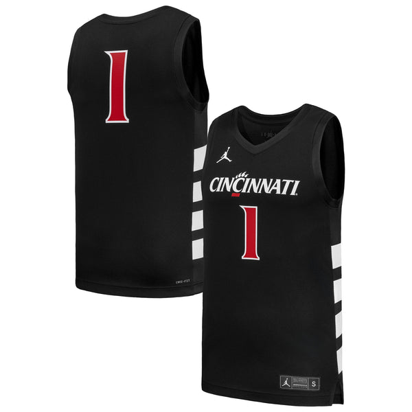 #1 Cincinnati Bearcats Replica Basketball Jersey - Black