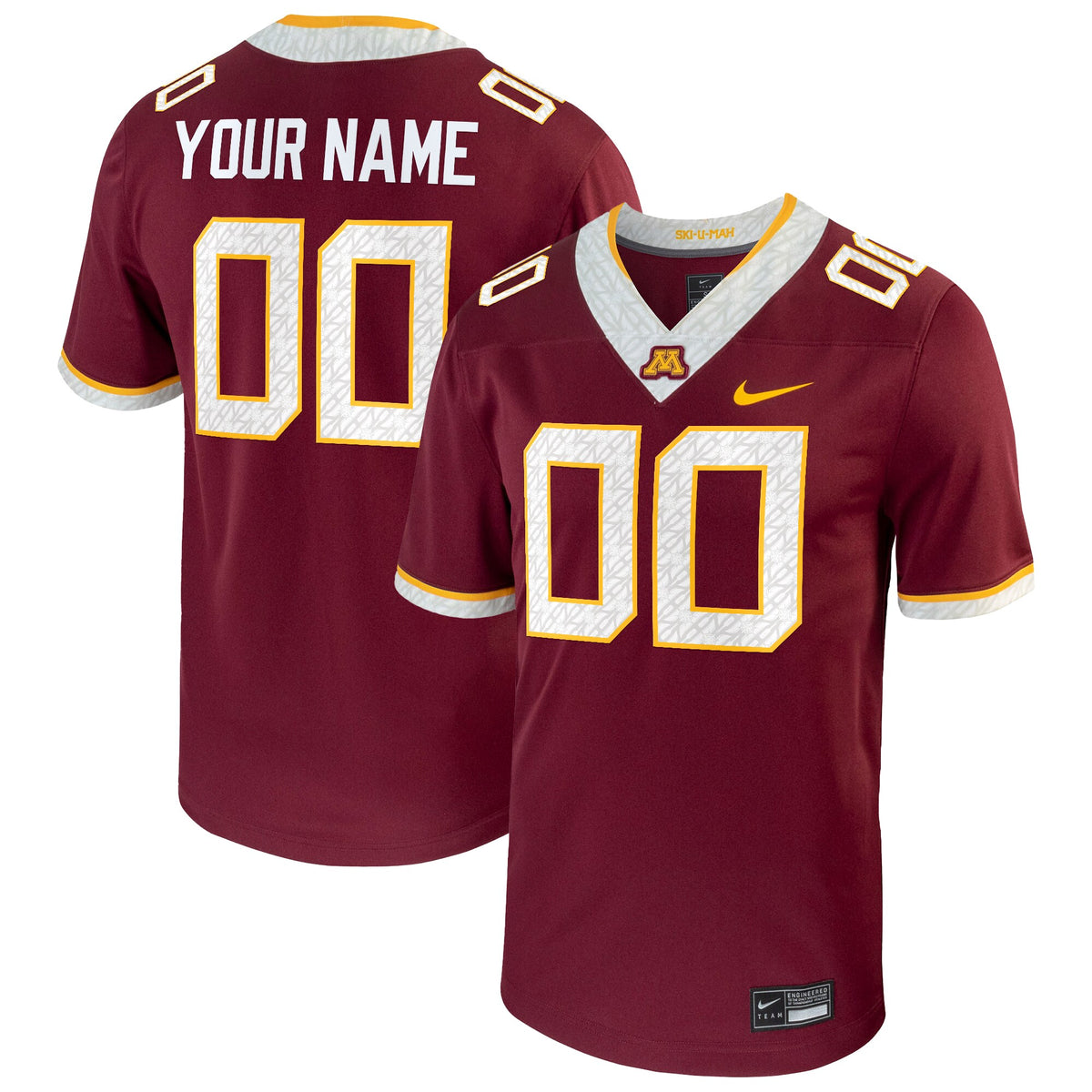 Minnesota Golden Gophers Football Custom Game Jersey - Maroon