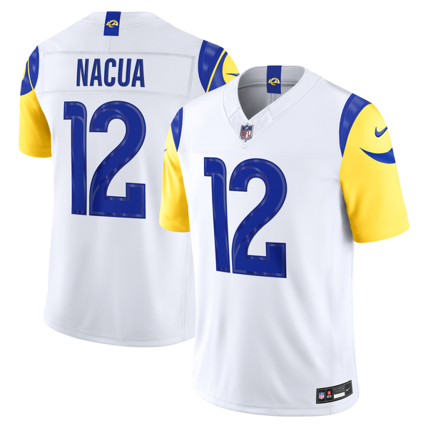 Los Angeles Rams Puka Nacua Nike White Vapor F.U.S.E. Stitched Limited Jersey