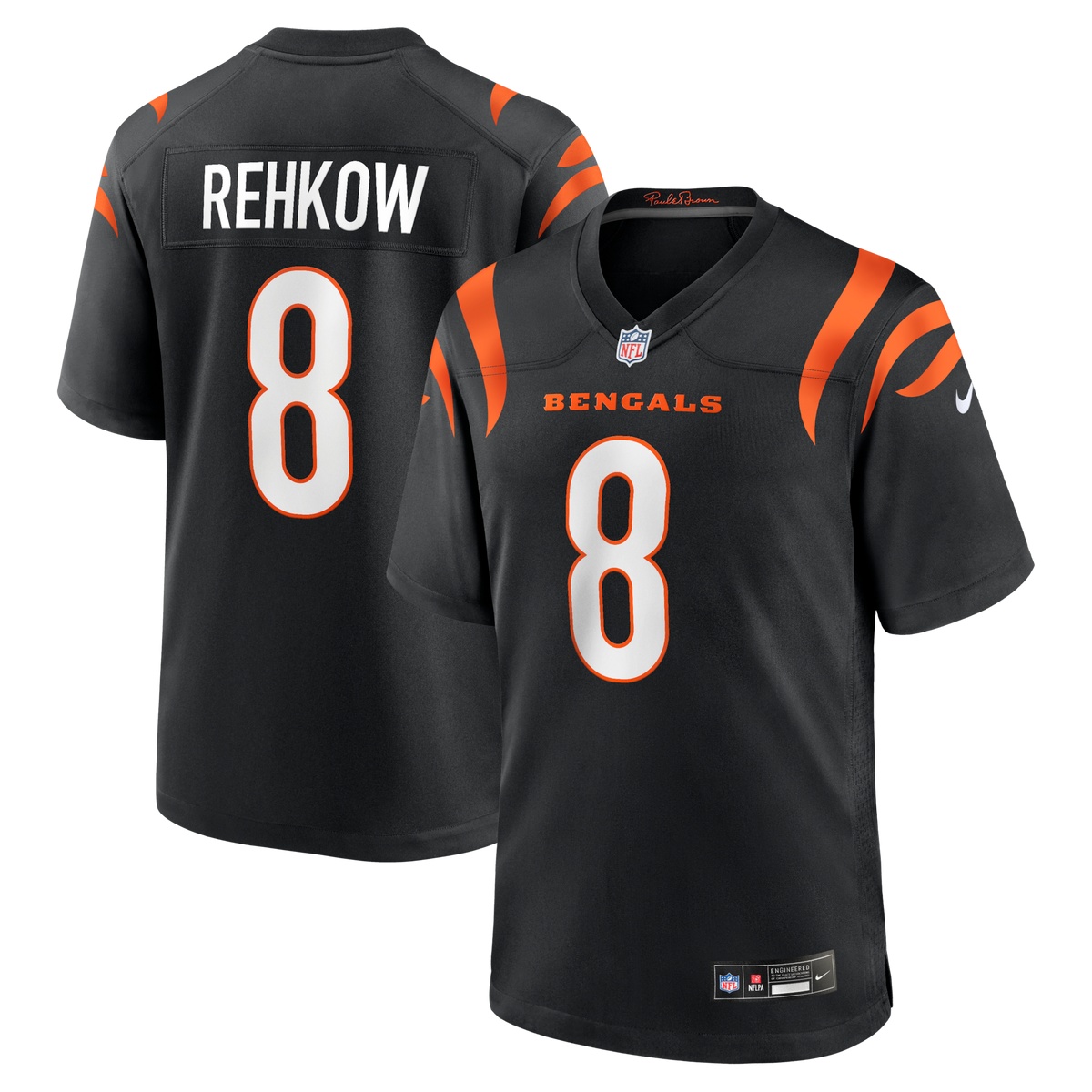 Cincinnati Bengals Ryan Rehkow Black Game Jersey