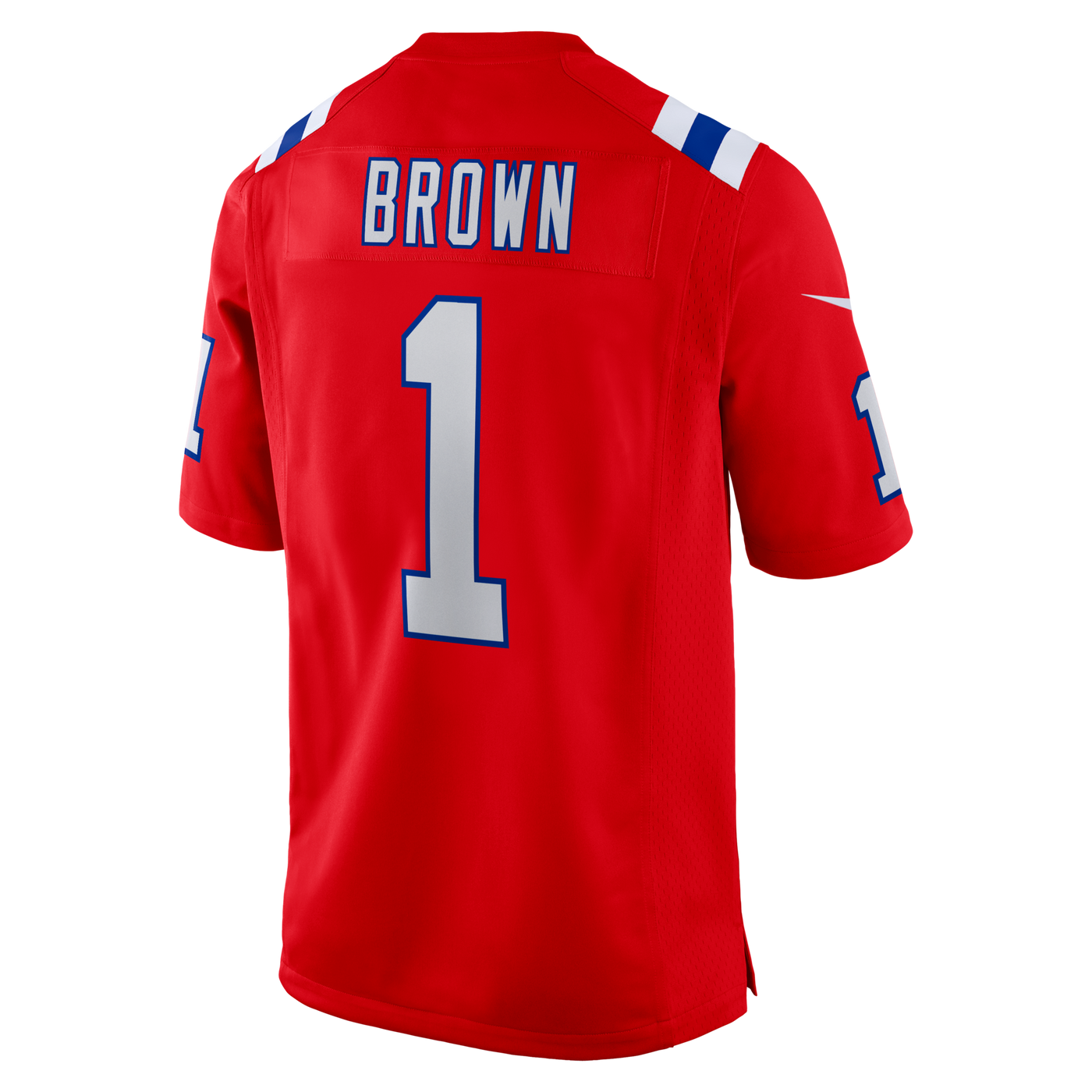 New England Patriots A.J. Brown Nike Red Game Jersey