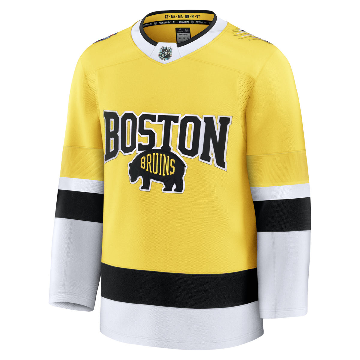 Boston Bruins Fanatics Gold 2026 NHL Stadium Series Premium Custom Jersey