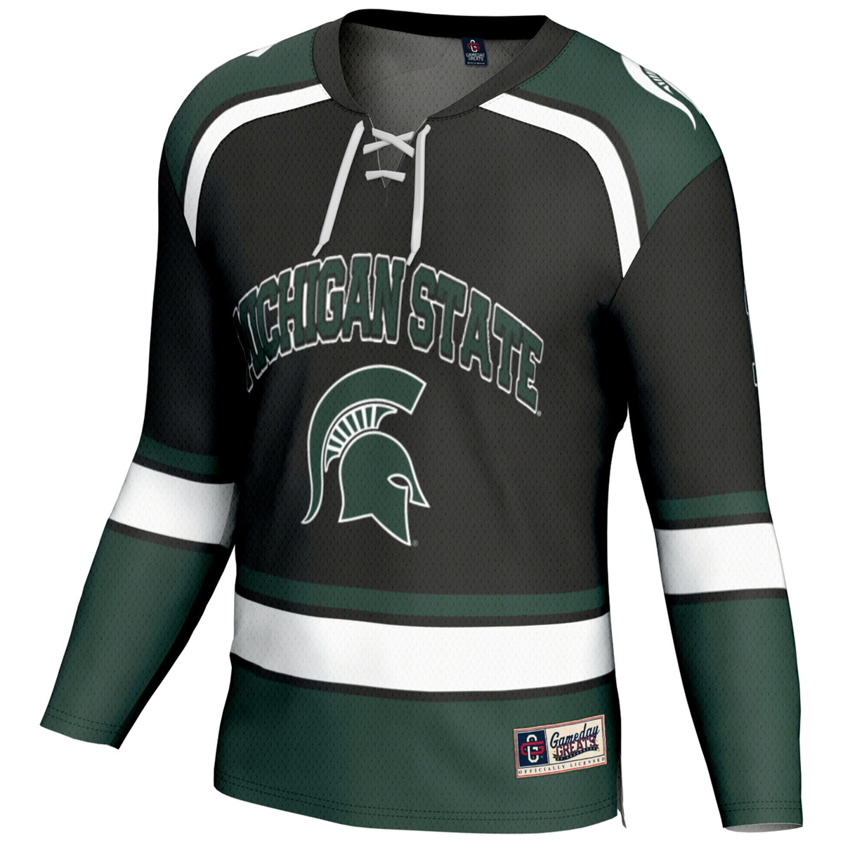 #1 Michigan State Spartans GameDay Greats Hockey Jersey - Black