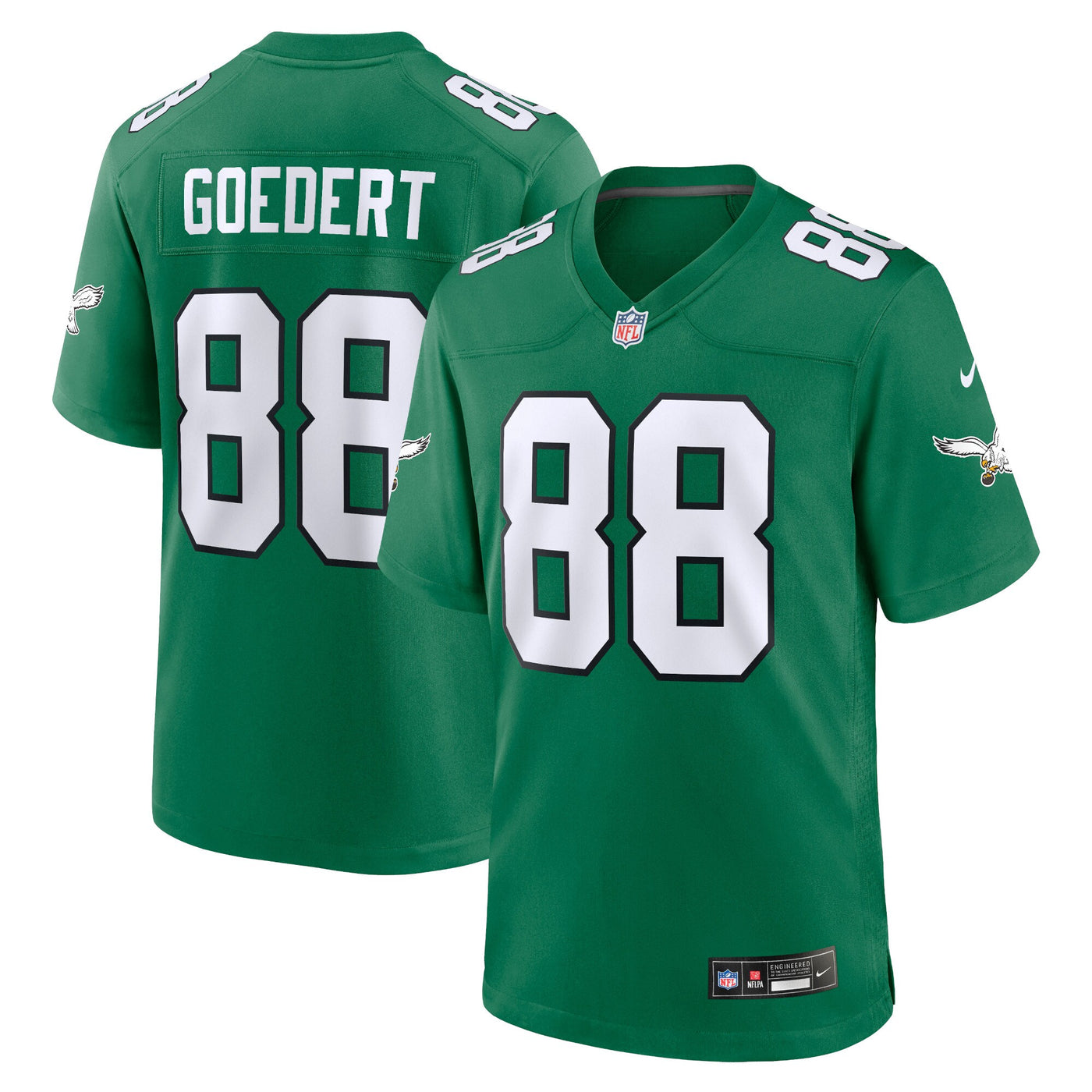 Philadelphia Eagles Dallas Goedert Nike Kelly Green Alternate Game Player Jersey